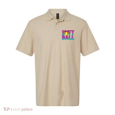 Softball Mama Drip Ice Cream Baseball Drip Game Day Polo