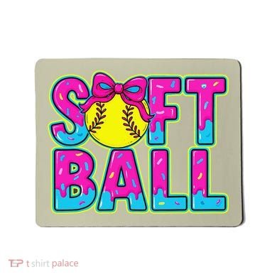 Softball Mama Drip Ice Cream Baseball Drip Game Day Mousepad