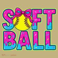Softball Mama Drip Ice Cream Baseball Drip Game Day Mousepad thumb 1
