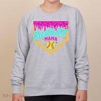 Softball Mama Drip Ice Cream Dripping Game Day Softball Mom Women's Sweatshirt thumb 0