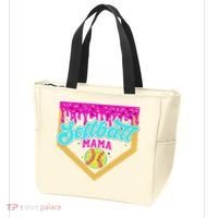 Softball Mama Drip Ice Cream Dripping Game Day Softball Mom Tote Bag thumb 3