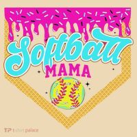 Softball Mama Drip Ice Cream Dripping Game Day Softball Mom Tote Bag thumb 4