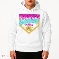 Softball Mama Drip Ice Cream Dripping Game Day Softball Mom Hoodie thumb 2
