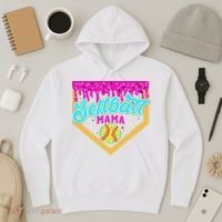 Softball Mama Drip Ice Cream Dripping Game Day Softball Mom Hoodie thumb 3