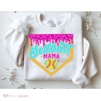 Softball Mama Drip Ice Cream Dripping Game Day Softball Mom Sweatshirt thumb 2