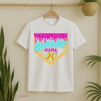 Softball Mama Drip Ice Cream Dripping Game Day Softball Mom T-Shirt thumb 2