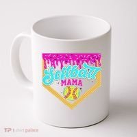 Softball Mama Drip Ice Cream Dripping Game Day Softball Mom Coffee Mug thumb 0