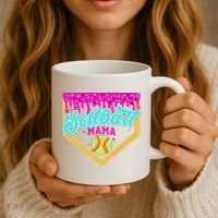 Softball Mama Drip Ice Cream Dripping Game Day Softball Mom Coffee Mug thumb 3