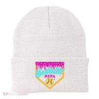 Softball Mama Drip Ice Cream Dripping Game Day Softball Mom Beanie thumb 0