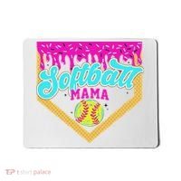 Softball Mama Drip Ice Cream Dripping Game Day Softball Mom Mousepad thumb 0