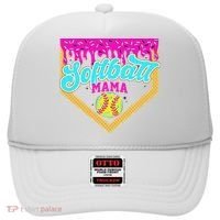 Softball Mama Drip Ice Cream Dripping Game Day Softball Mom Hat thumb 0