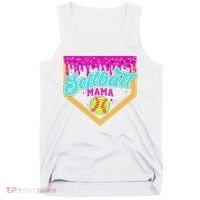 Softball Mama Drip Ice Cream Dripping Game Day Softball Mom Tank Top thumb 0