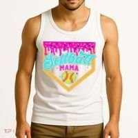 Softball Mama Drip Ice Cream Dripping Game Day Softball Mom Tank Top thumb 3