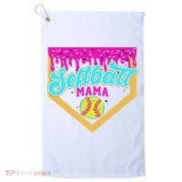 Softball Mama Drip Ice Cream Dripping Game Day Softball Mom Golf Towel thumb 0