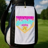 Softball Mama Drip Ice Cream Dripping Game Day Softball Mom Golf Towel thumb 2