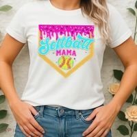 Softball Mama Drip Ice Cream Dripping Game Day Softball Mom Women's T-Shirt thumb 2