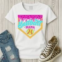 Softball Mama Drip Ice Cream Dripping Game Day Softball Mom Women's T-Shirt thumb 3