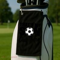 Soccer Mom Dad Proud Parent Game Day Gift Golf Towel thumb 2