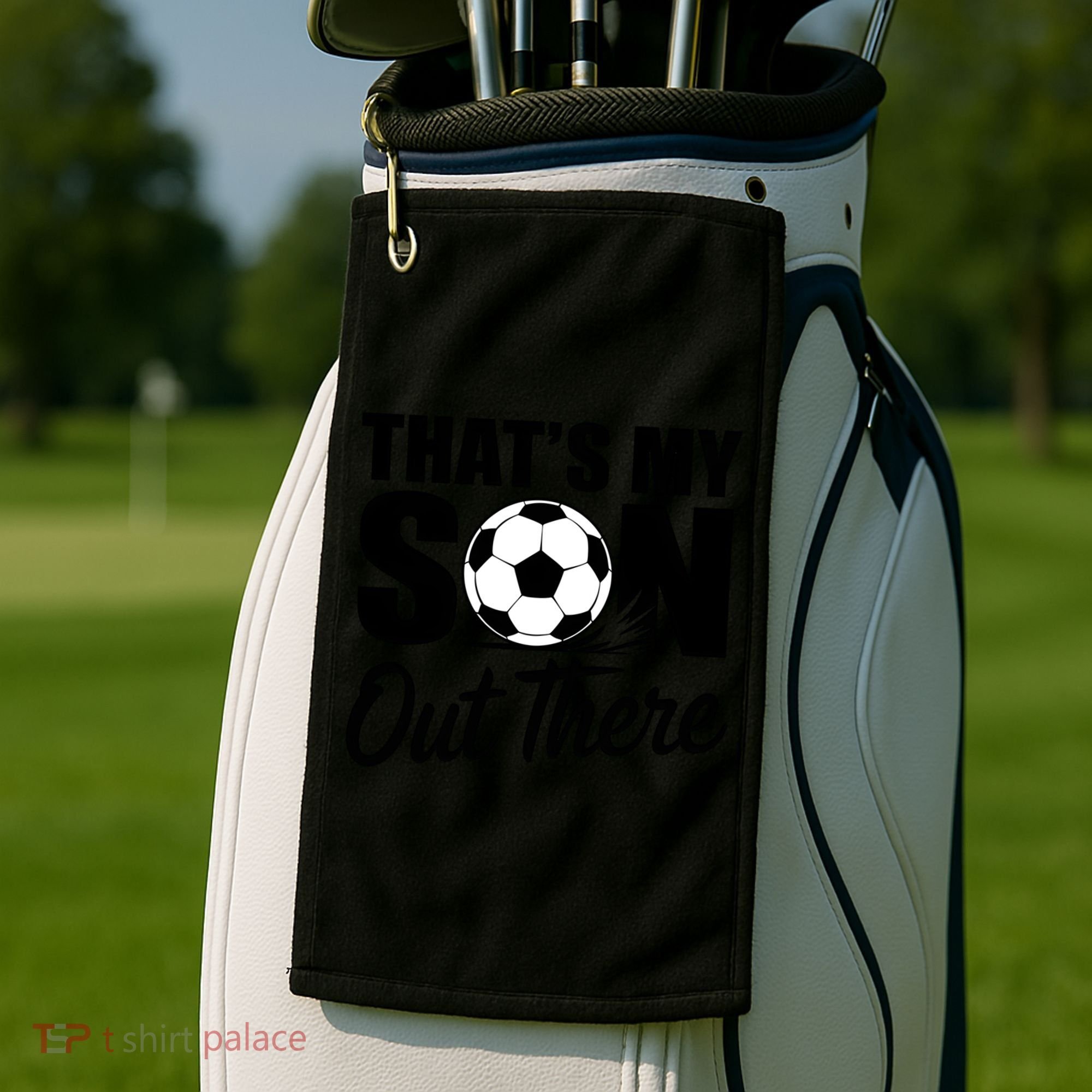 Soccer Mom Dad Proud Parent Game Day Gift Golf Towel