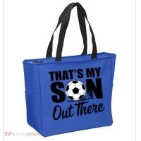 Soccer Mom Dad Proud Parent Game Day Gift Tote Bag thumb 2