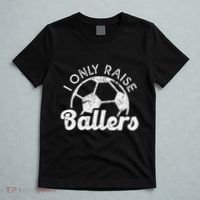 Soccer Mom Dad Mama I Only Raise Ballers Soccer Family T-Shirt thumb 5