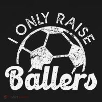 Soccer Mom Dad Mama I Only Raise Ballers Soccer Family T-Shirt thumb 7