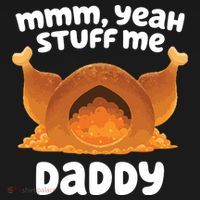 Stuff Me Daddy Funny Thanksgiving Turkey Backpack thumb 2