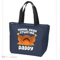 Stuff Me Daddy Funny Thanksgiving Turkey Tote Bag thumb 3