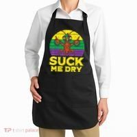 Suck Me Dry Crawfish Retro Mardi Gras Apron thumb 2