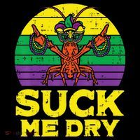 Suck Me Dry Crawfish Retro Mardi Gras Women's Hoodie thumb 2