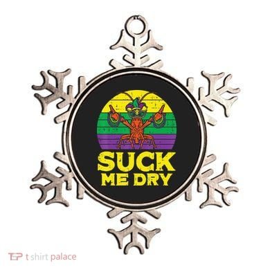 Suck Me Dry Crawfish Retro Mardi Gras Ornament