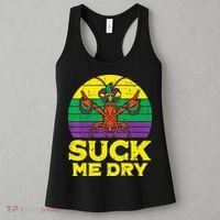 Suck Me Dry Crawfish Retro Mardi Gras Women's Tank Top thumb 3