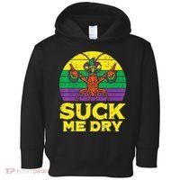 Suck Me Dry Crawfish Retro Mardi Gras Toddler Hoodie thumb 0