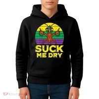Suck Me Dry Crawfish Retro Mardi Gras Kids Hoodie thumb 4