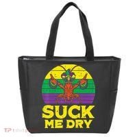 Suck Me Dry Crawfish Retro Mardi Gras Tote Bag thumb 0