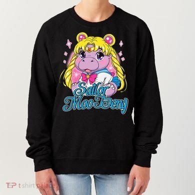 Sailor Moo Deng Funny Hippo Moo Deng Cute Women's Sweatshirt