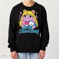 Sailor Moo Deng Funny Hippo Moo Deng Cute Women's Sweatshirt thumb 0