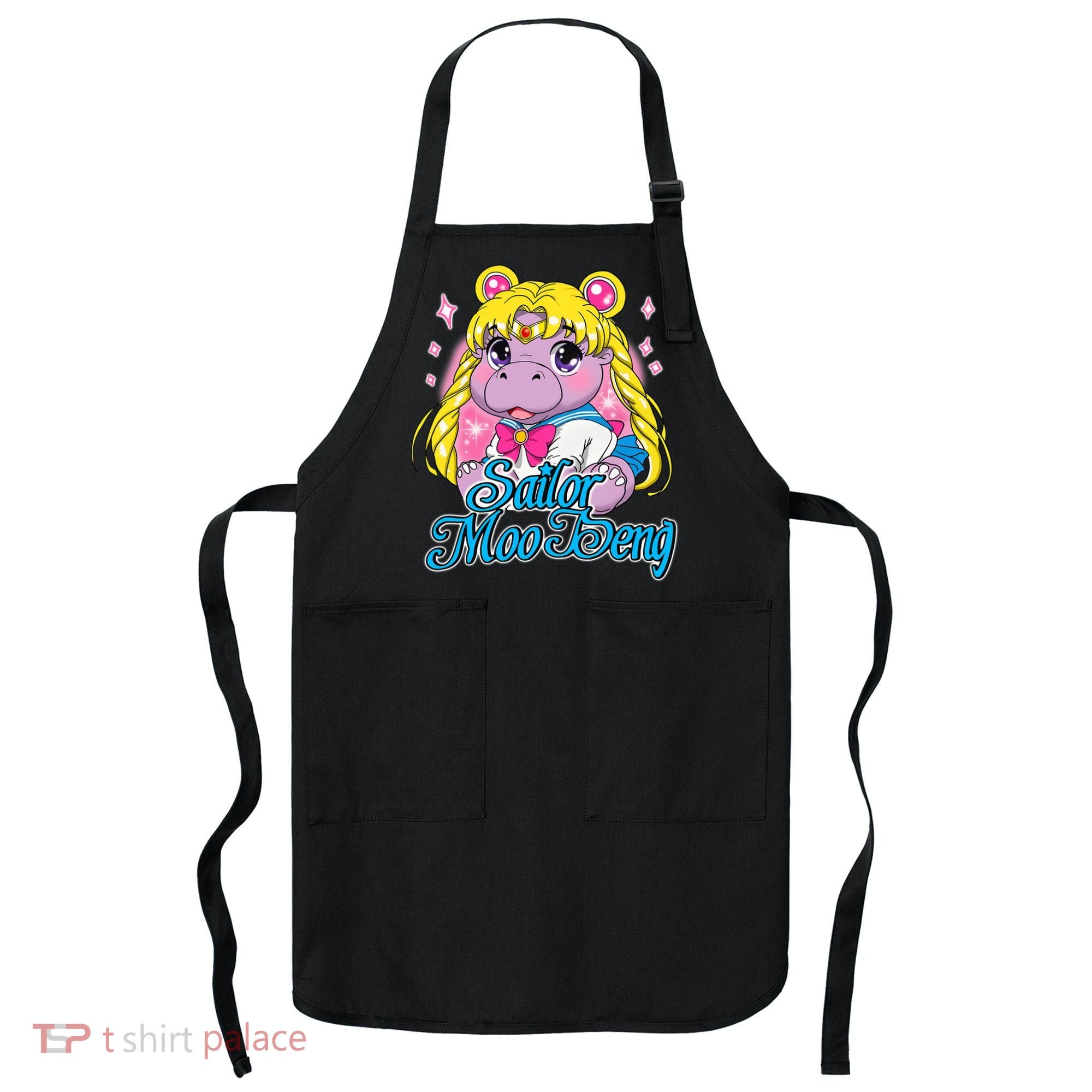 Sailor Moo Deng Funny Hippo Moo Deng Cute Apron