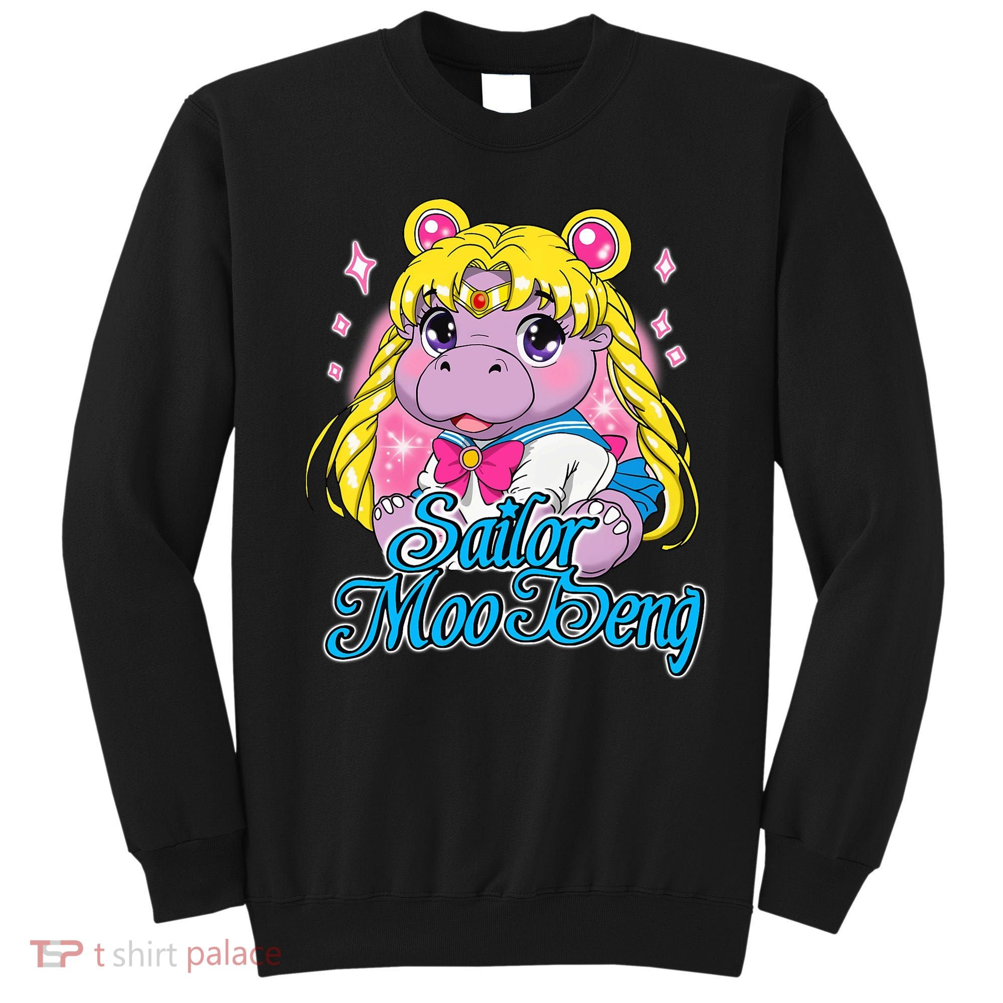 Sailor Moo Deng Funny Hippo Moo Deng Cute Sweatshirt