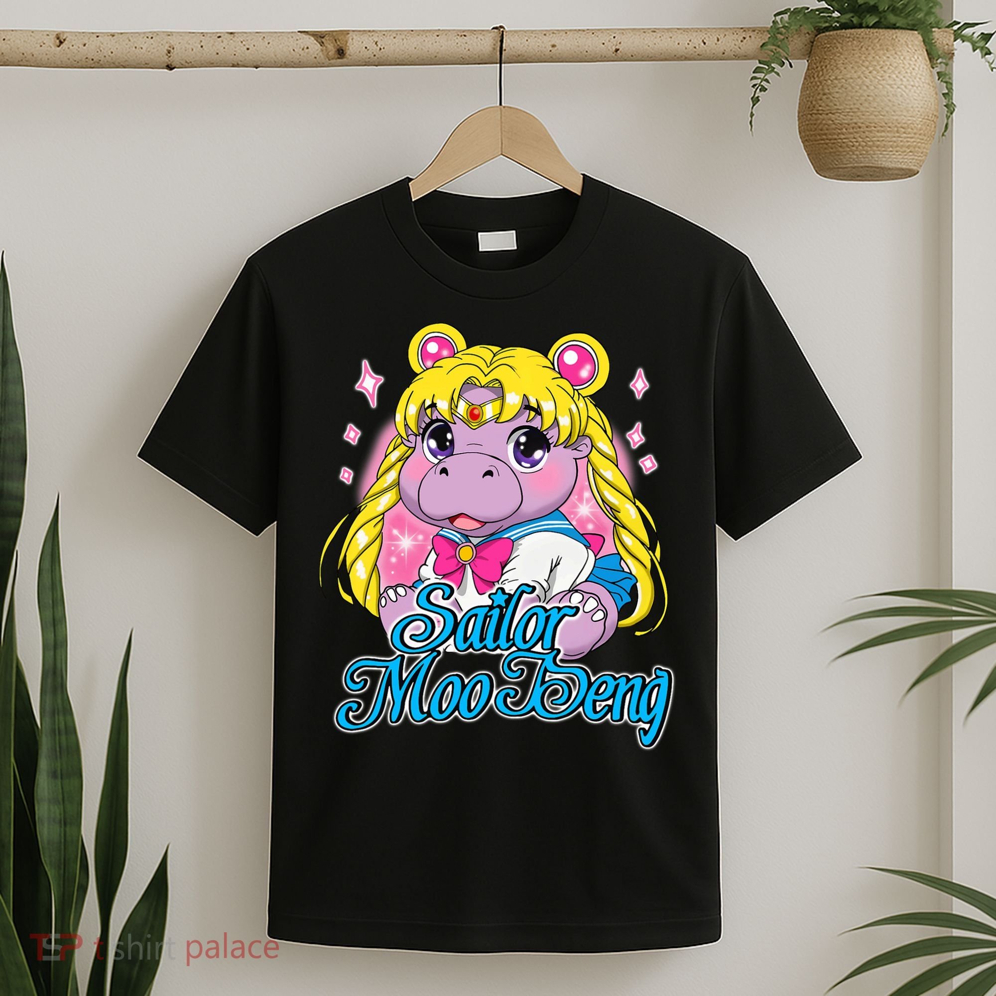 Sailor Moo Deng Funny Hippo Moo Deng Cute T-Shirt