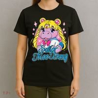 Sailor Moo Deng Funny Hippo Moo Deng Cute T-Shirt thumb 4
