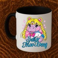 Sailor Moo Deng Funny Hippo Moo Deng Cute Coffee Mug thumb 2