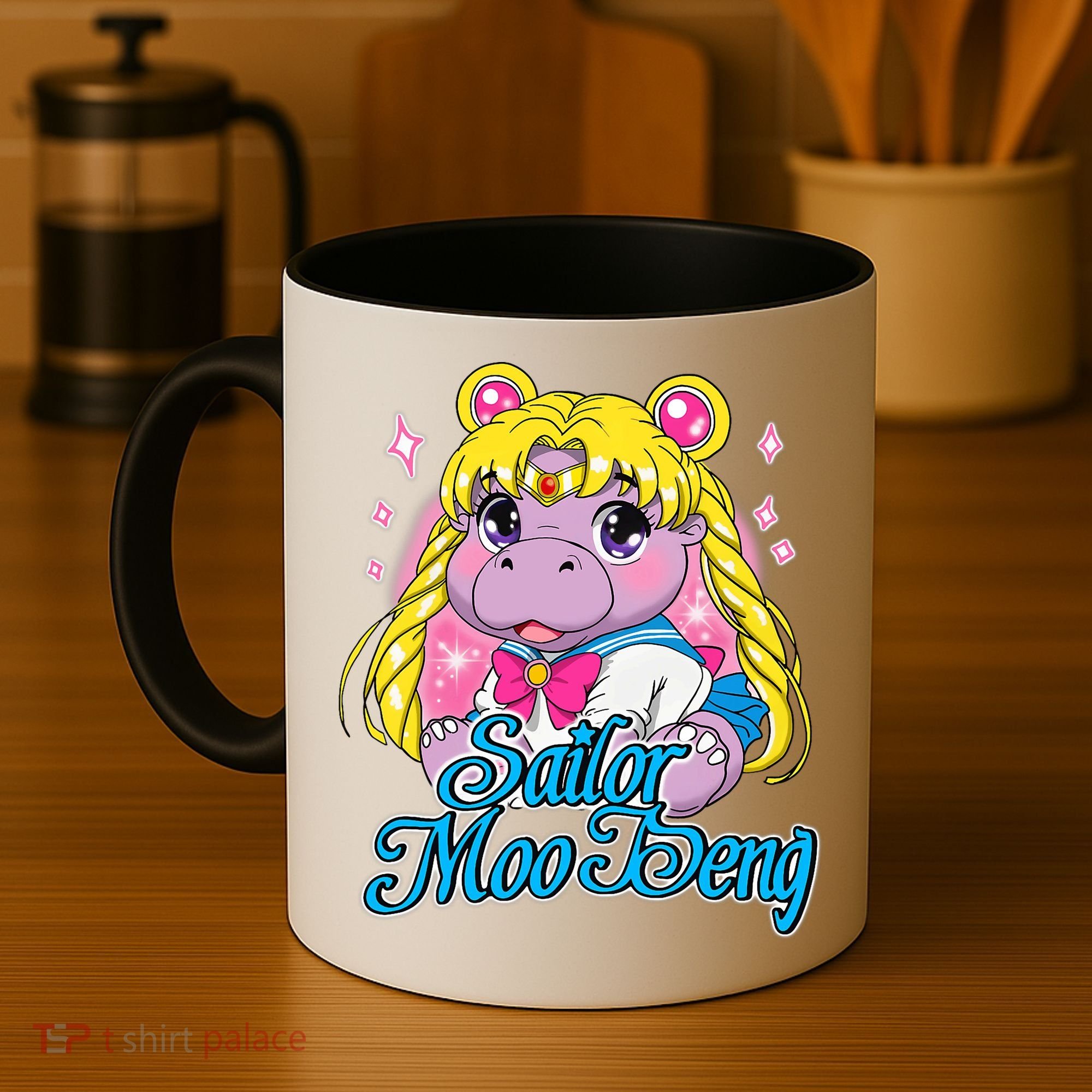 Sailor Moo Deng Funny Hippo Moo Deng Cute Coffee Mug