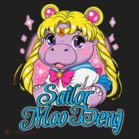 Sailor Moo Deng Funny Hippo Moo Deng Cute Beanie thumb 2