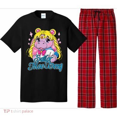 Sailor Moo Deng Funny Hippo Moo Deng Cute Pajama Set