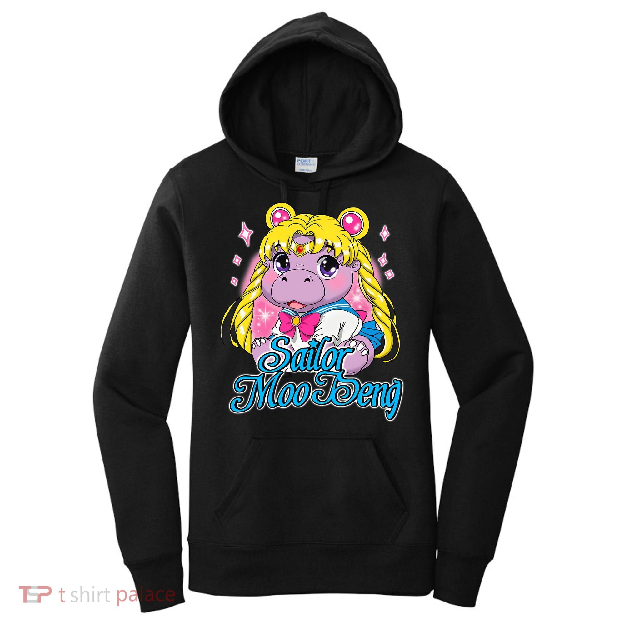 Sailor Moo Deng Funny Hippo Moo Deng Cute Women's Hoodie