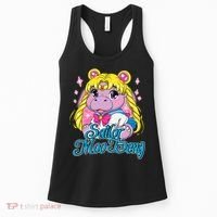 Sailor Moo Deng Funny Hippo Moo Deng Cute Women's Tank Top thumb 0