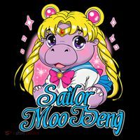 Sailor Moo Deng Funny Hippo Moo Deng Cute Women's Tank Top thumb 5