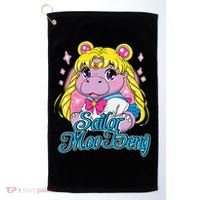 Sailor Moo Deng Funny Hippo Moo Deng Cute Golf Towel thumb 0