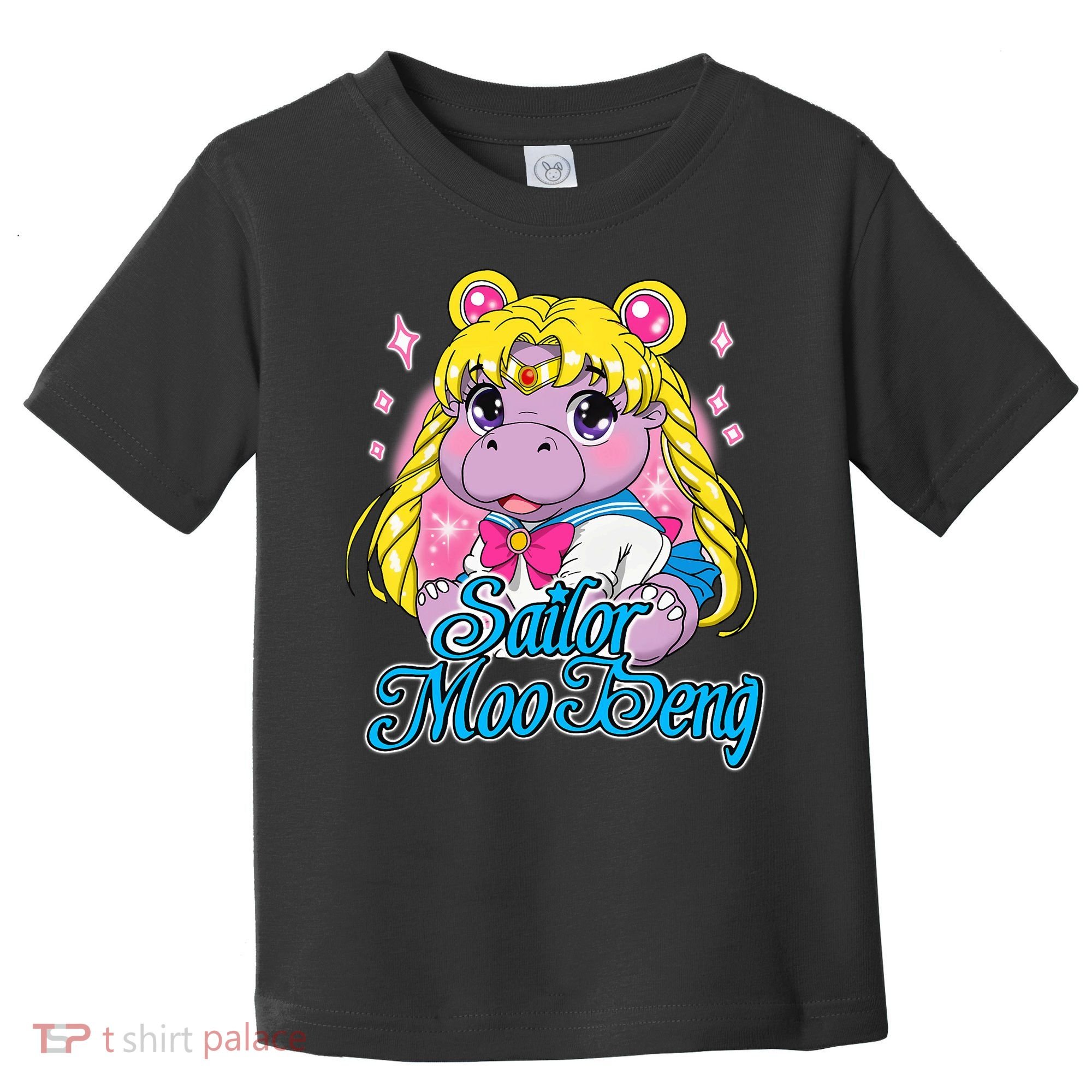 Sailor Moo Deng Funny Hippo Moo Deng Cute Toddler T-Shirt